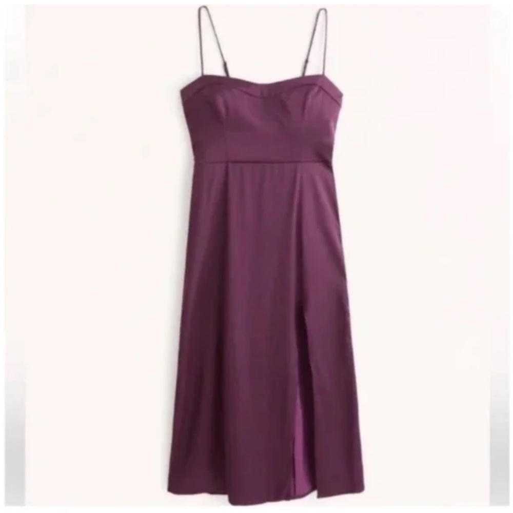Abercrombie & Fitch Camille midi dress plum